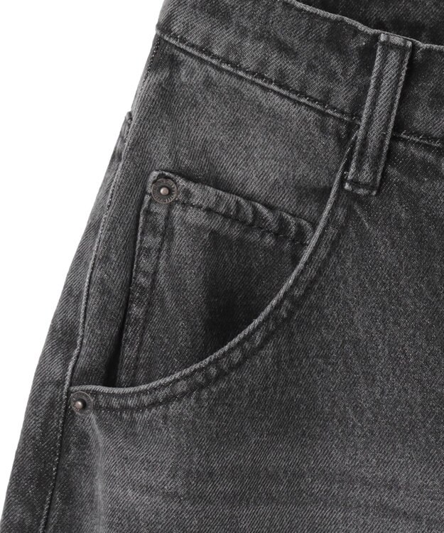 WEGO ヴィンテージウォッシュバギーカーゴパンツ ブラック