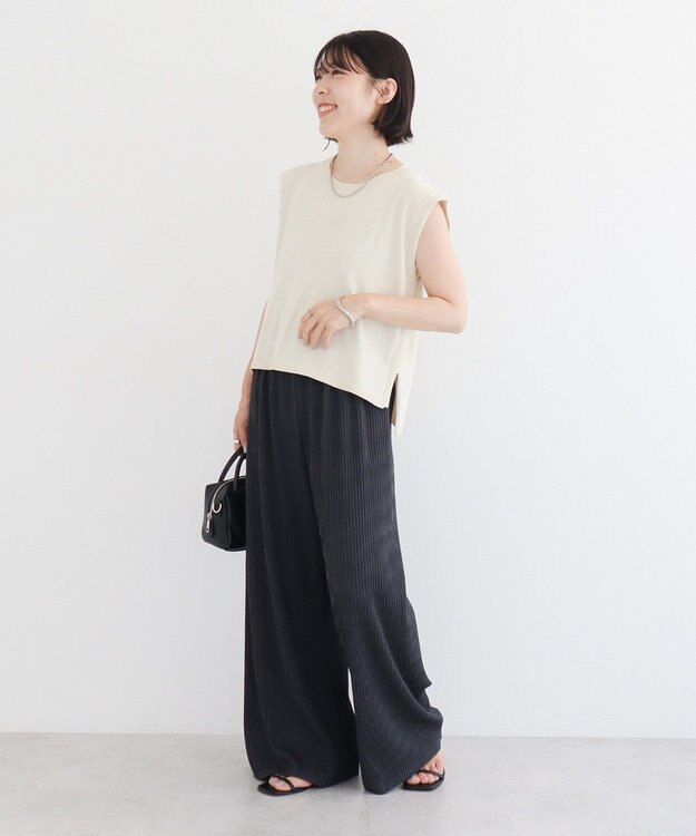 Green Parks ・Ｐｅｔｉｔ　Ｆｌｅｕｒ　ノースリリネンライクニット Light Beige