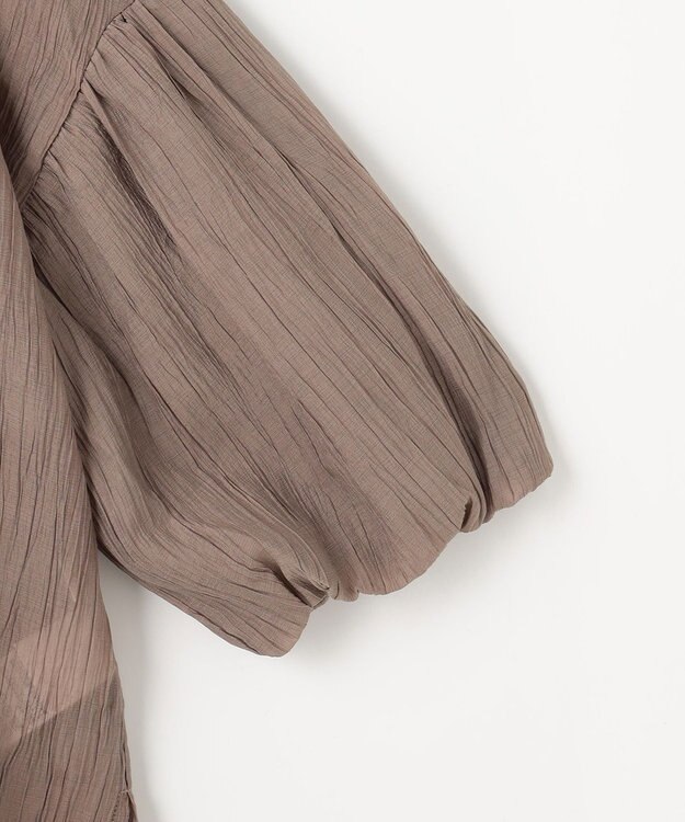 ANY L バルーンスリーブスキッパーブラウス モカ