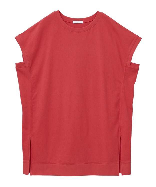 Green Parks 今年っぽフレンチスリーブカットチュニック Red