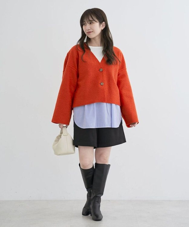 Green Parks リバーシブルカーディガン Orange