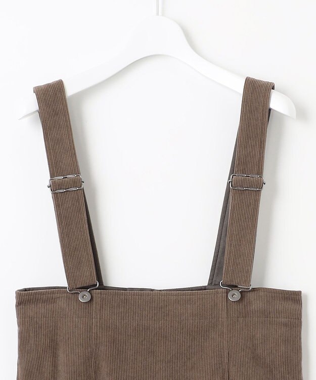 23区 【SLOW/一部店舗限定】ソフトコーデュロイ サロペット スカート ブラウン系