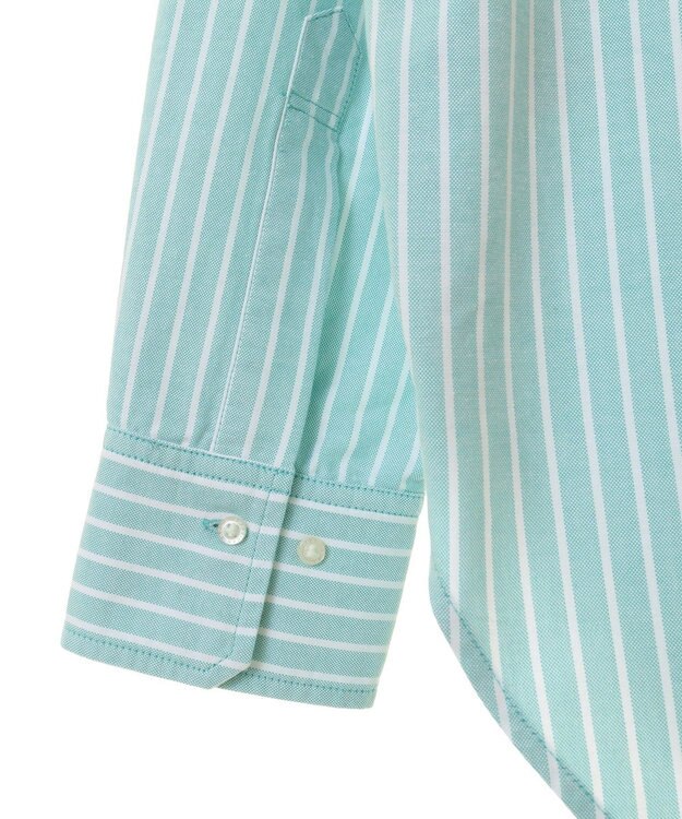 AMERICAN HOLIC ＵＶカットリサイクルコットンオックスシャツ Stripe Green
