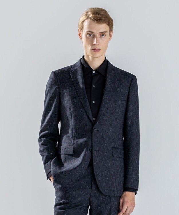 JOSEPH HOMME 新素材【セットアップ対応】カラーネップストレッチ 　テーラードジャケット ネイビー系