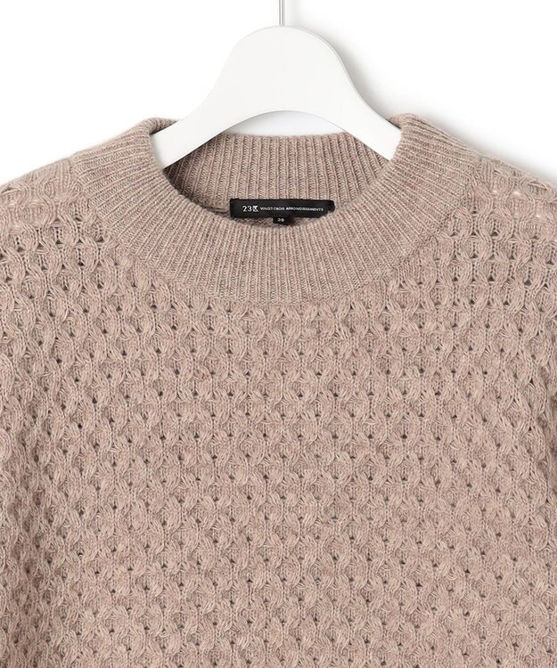 23区 【一部店舗限定/洗える】ハニカム ニット ベージュ系