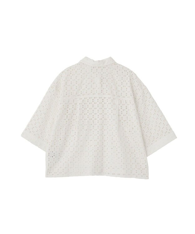 AMERICAN HOLIC 刺繍ショート半袖シャツ Off White