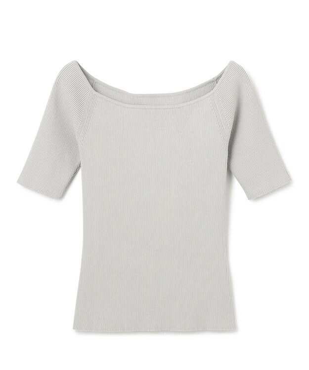 uncrave 【ご好評につき追加生産】ドライタッチ ニット オフショル トップス（uncrave WHITE） アイスグレー