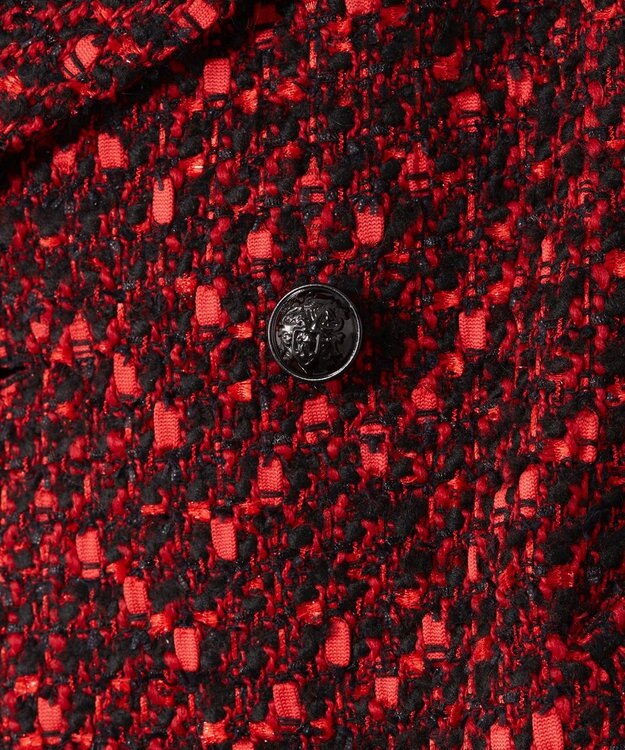 GRACE CONTINENTAL ツイードチェスターコート レッド