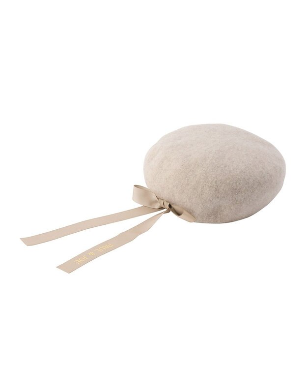 MOONBAT PAUL&JOE ACCESSOIRES (ポールアンドジョー アクセソワ) バックリボン ベレー帽 ベージュ