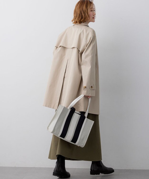 23区 L 【先行予約】エアータンブラー TCギャバジン ステンカラー コート ベージュ系