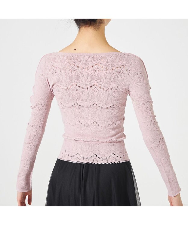 Chacott 【ノーソーイングニット】ノーソーイングクルーネックトップ グレージュ