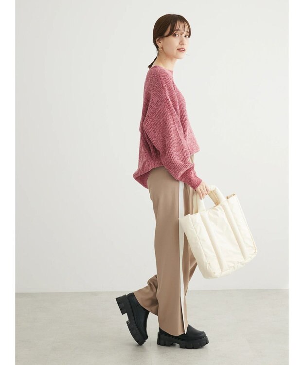 Green Parks ベロアモールニットプルオーバー Pink