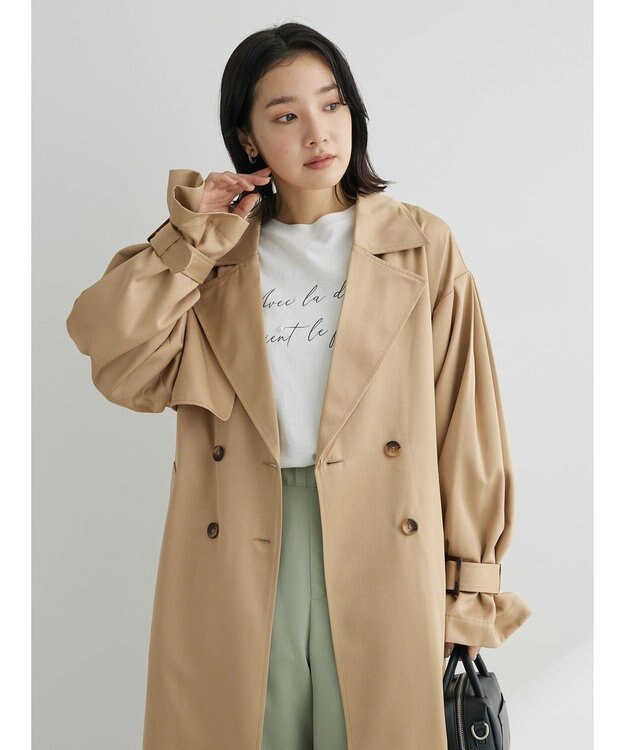 Green Parks ・Ｐｅｔｉｔ　Ｆｌｅｕｒボリュームスリーブトレンチコート Beige