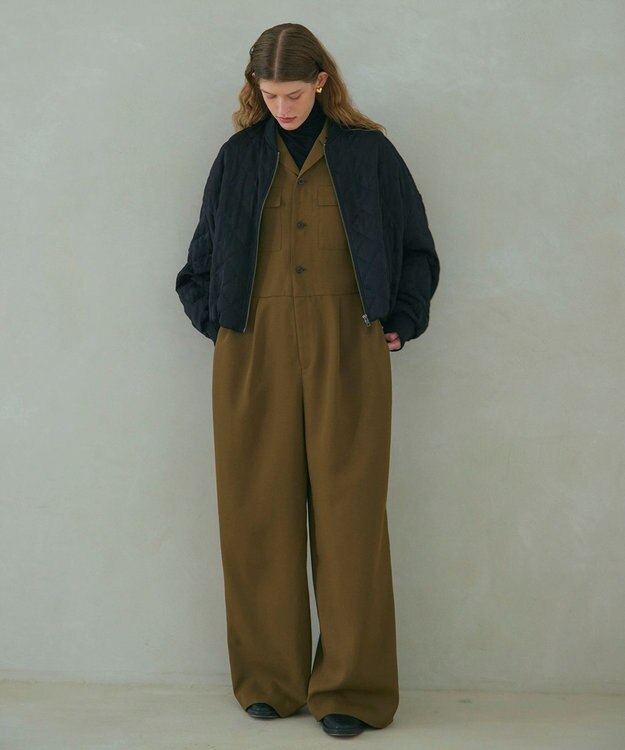 NAVE 【ReNAVE・軽量/手洗い可】ライトキルティングブルゾン ブラック系