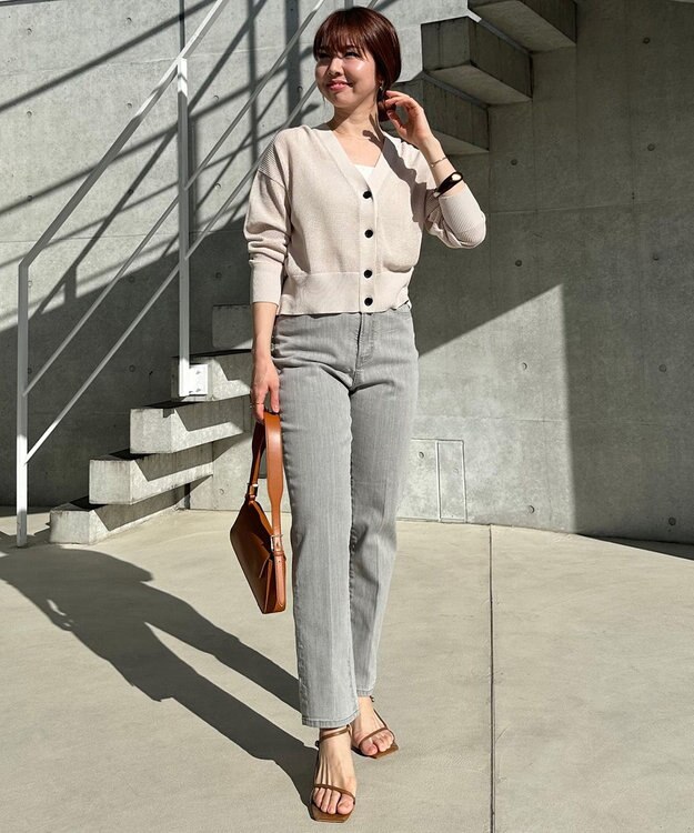 UNFILO メッシュニット カーディガン ベージュ