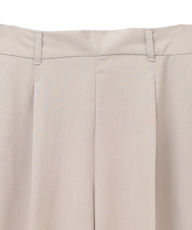 Green Parks あったかきれシル　ワイドストレートパンツ Gray Beige