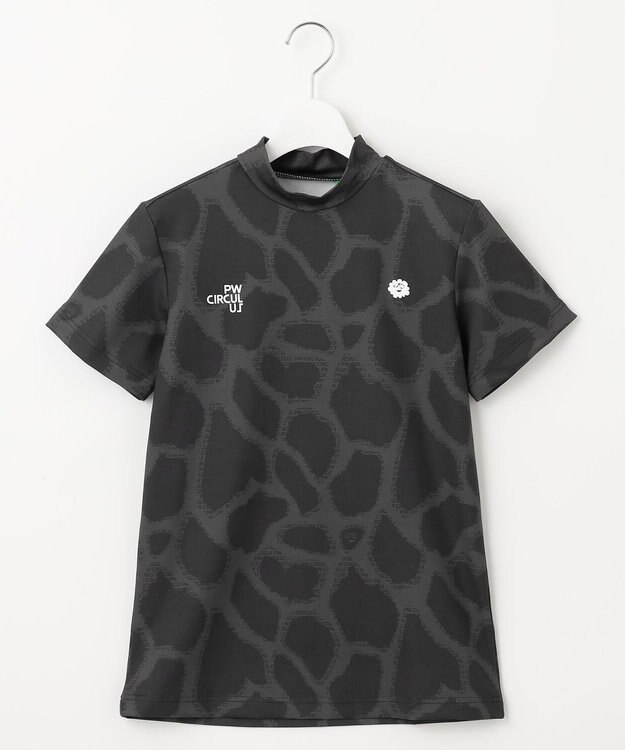 PW CIRCULUS 【UVカット / 吸水速乾 / 伸縮性抜群】【WOMEN】ジラフモック T ゴルフウェア レディース ブラック系5