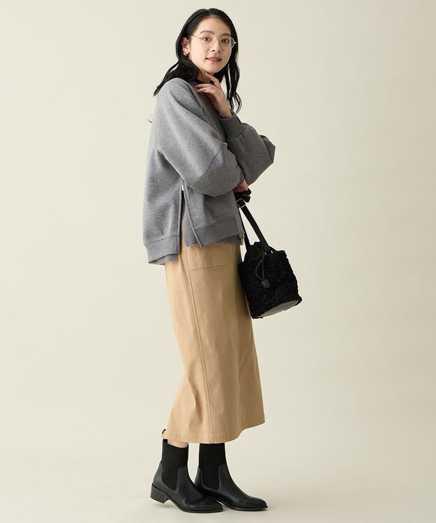 ANY サイドジップダンボールブルゾン グレー