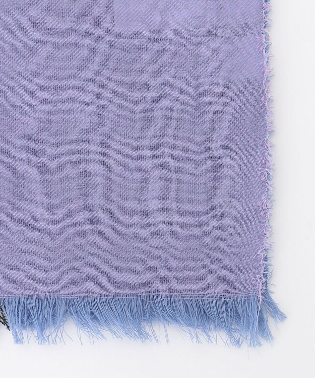 J.PRESS LADIES 【洗える】チェック ストール サックスブルー系3