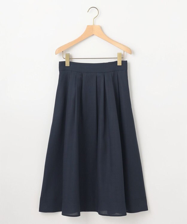 組曲 S カラーボイル フレアスカート ネイビー系
