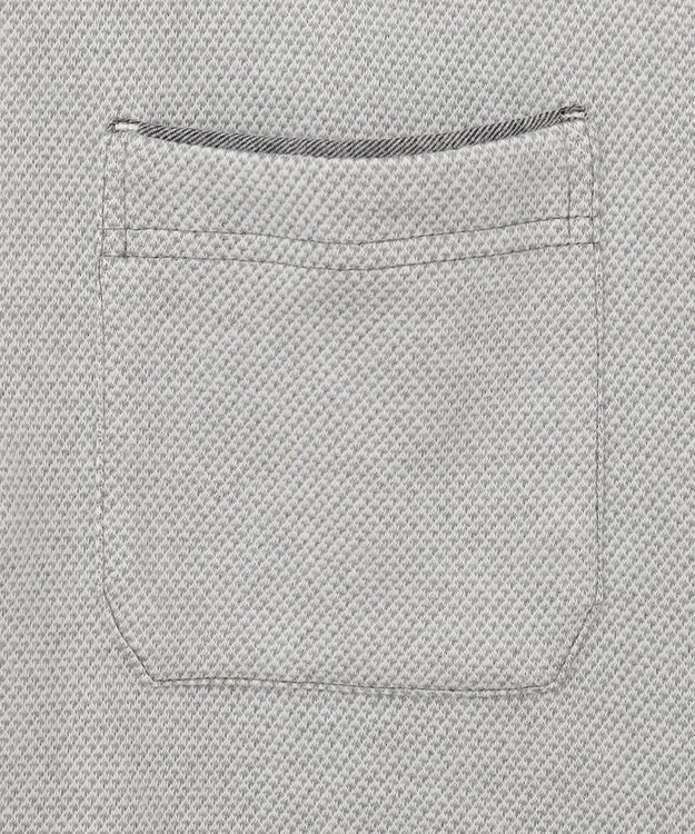 JOSEPH ABBOUD 【人気！多機能ポロシャツ】ペイズリー柄　ウィンターダディポロシャツ ライトグレー系