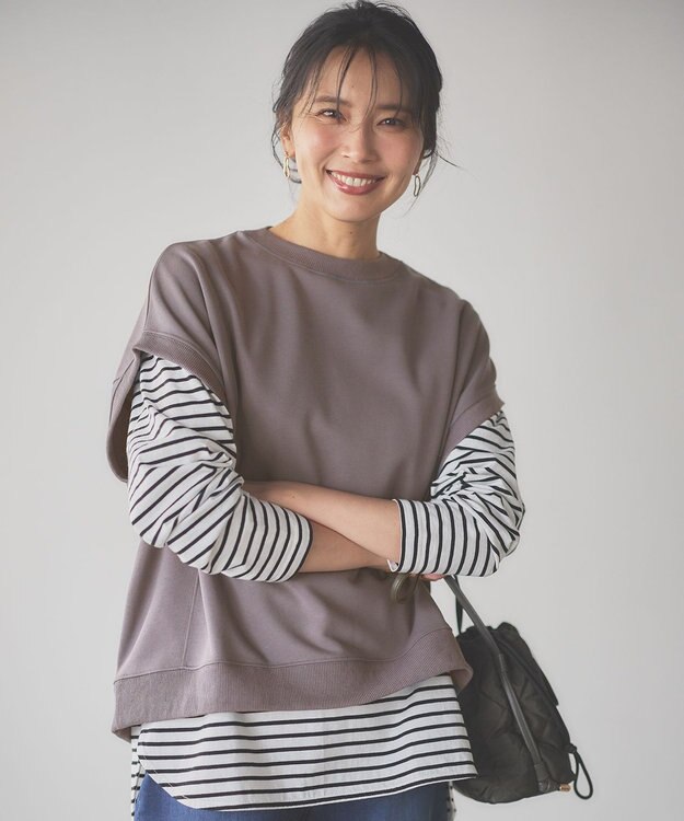 ANY ロングスリーブ テールＴシャツ ボーダー