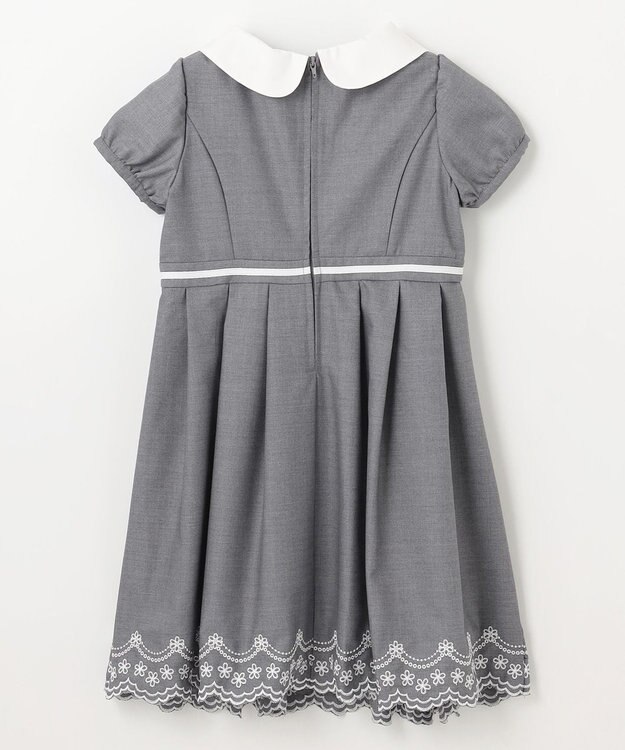 ANY KIDS 【2点セット】ジャケット＋裾刺繍ワンピース グレー