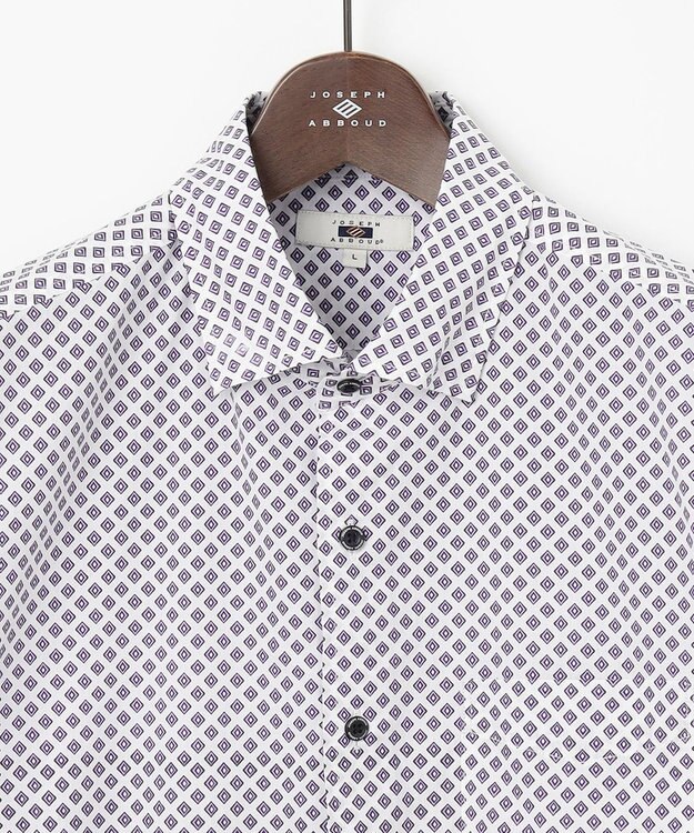 JOSEPH ABBOUD 【オーガニックコットン使用】ジオメトリックパターンシャツ ライラック系5