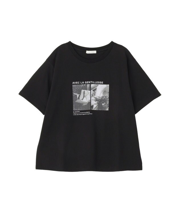 Green Parks アソート柄フォトＴシャツ Black