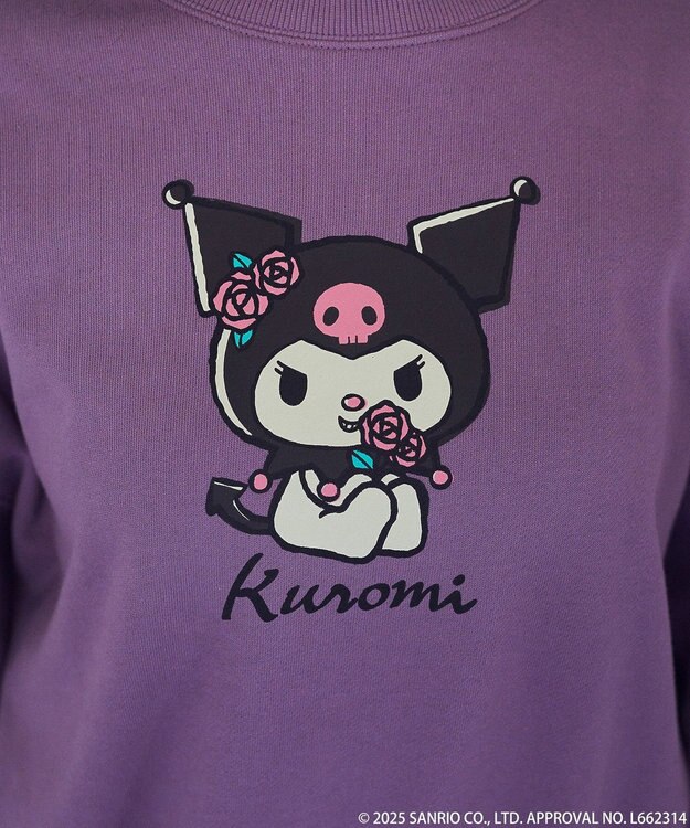 earth music&ecology マイメロディ＆クロミ／ｅａｒｔｈ　レトロアートスウェット Purple