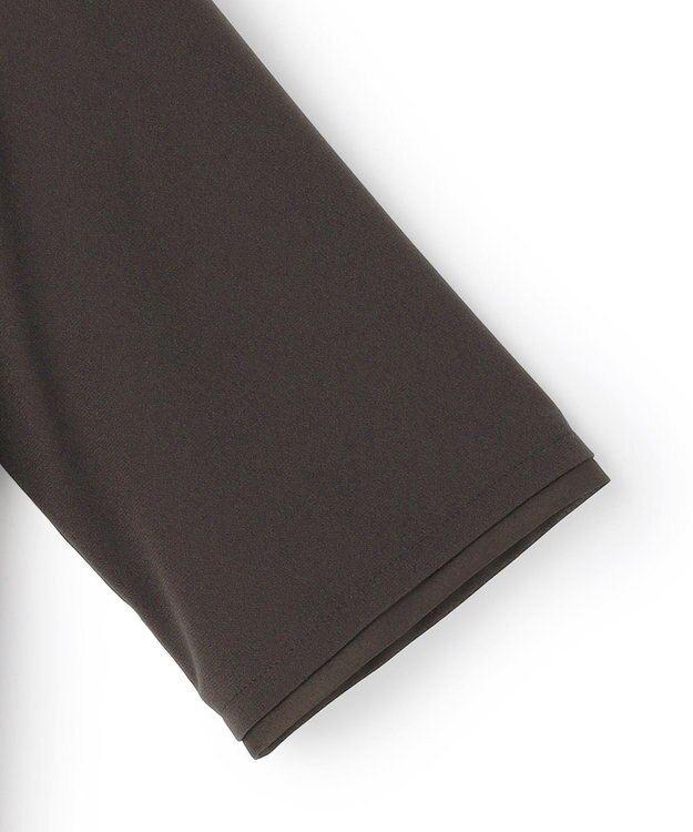 23区 S ストレッチジョーゼット フレアワンピース ダークブラウン系