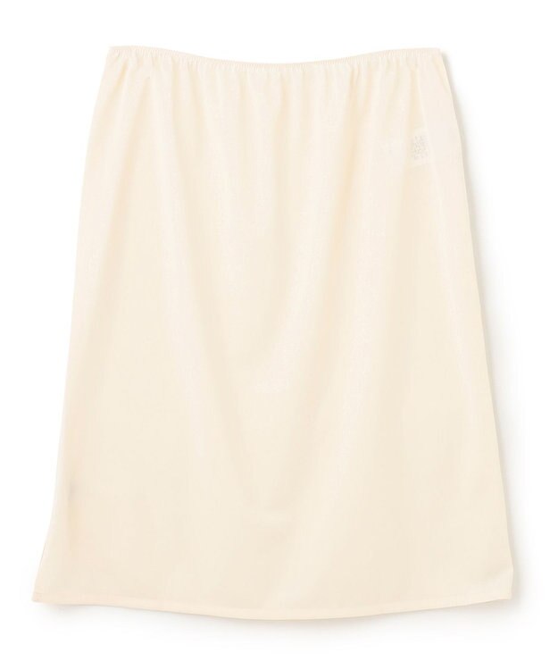 BEIGE， WALNUT / Iラインスカート White