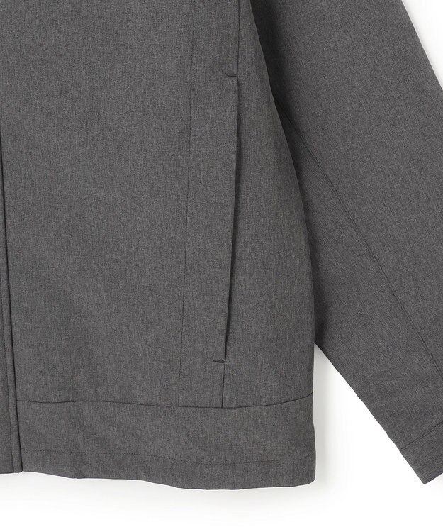 UNFILO MENS 防風撥水 フードブルゾン 杢グレー