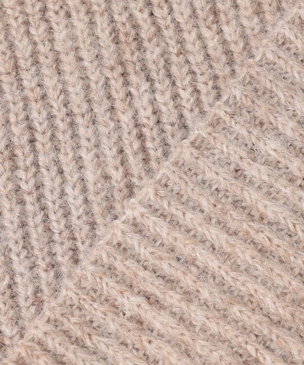 Feroux 【洗える】片畦プルオーバーニット ベージュ系