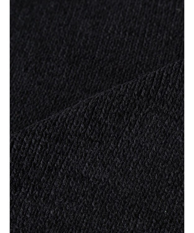 CRAFT STANDARD BOUTIQUE 洗えるモールニット配色プルオーバー Black