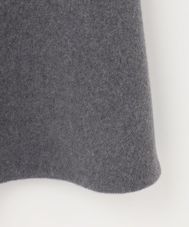 組曲 L ショートビーバー ステンカラー コート グレー系