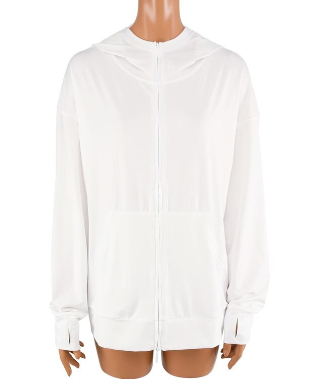 San-ai Resort（三愛水着楽園） 【UNISEX】【【UPF50＋】　ユニセックス　ラッシュパーカー　S・M・L　【San-ai Resort（サンアイリゾート）】 ホワイト