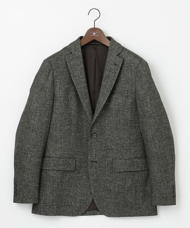 JOSEPH ABBOUD 【ストレッチ】フランネルジャージ ジャケット ダークブラウン系