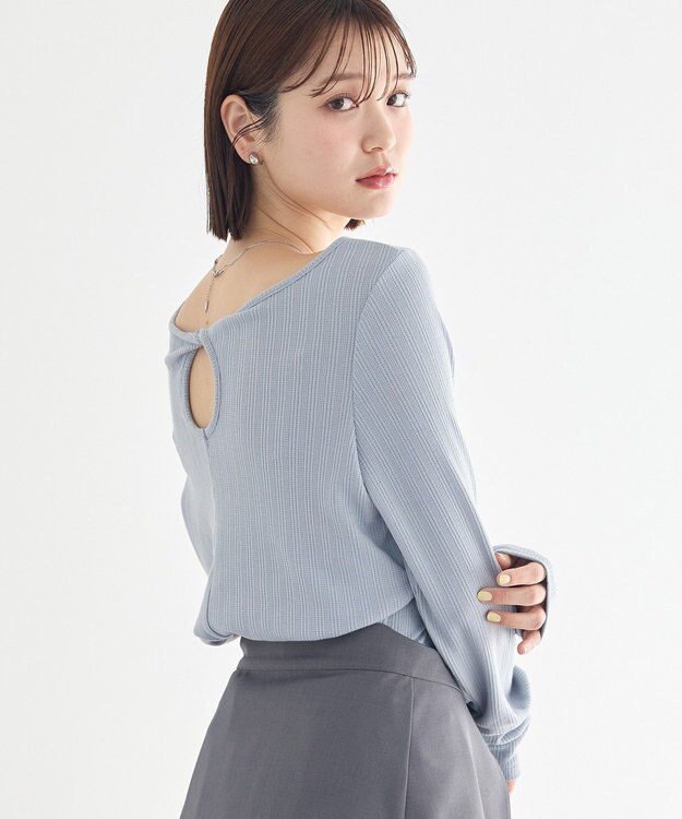 earth music&ecology 【前後2WAY】ツイストカットアウトプルオーバー Sax