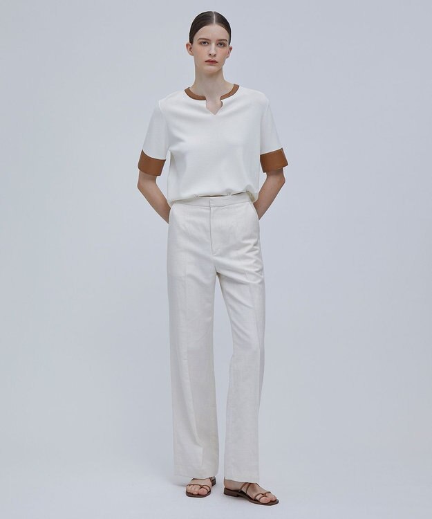 BEIGE， NADIA / ブラウスニットトップス Ecru x Camel