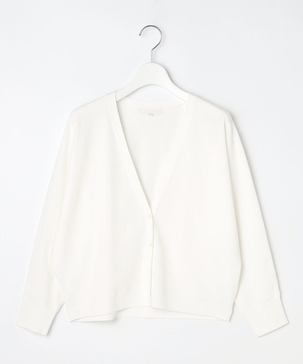 自由区 S 【接触冷感・UVカット・洗える】クレープストレッチニット カーディガン オフ