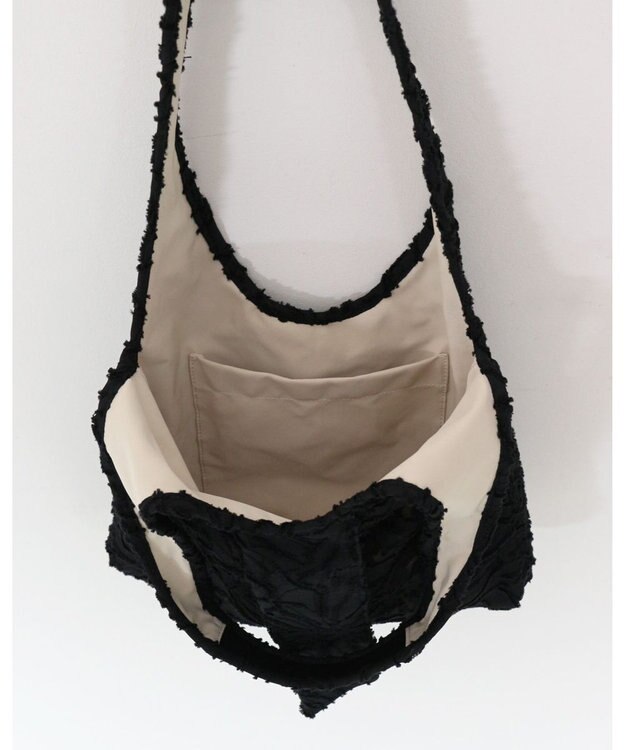 MORROW by thank 【A4サイズ収納可/軽量】DREW トートバッグLサイズ ブラック　ジャガード