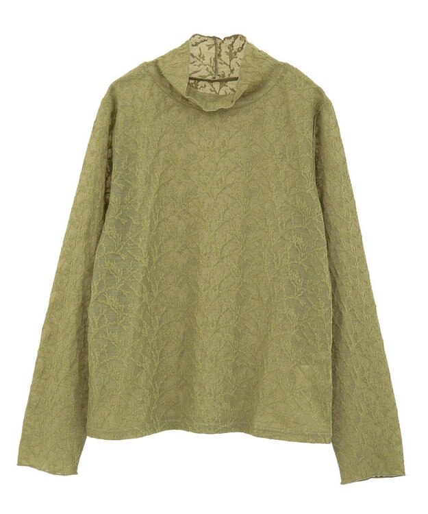 Green Parks レースハイネックプルオーバー Khaki