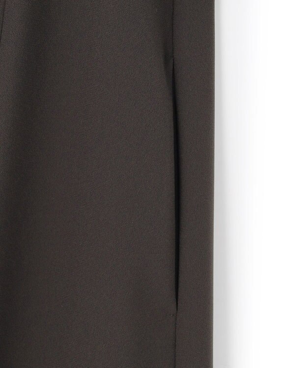 23区 S ストレッチジョーゼット フレアワンピース ダークブラウン系