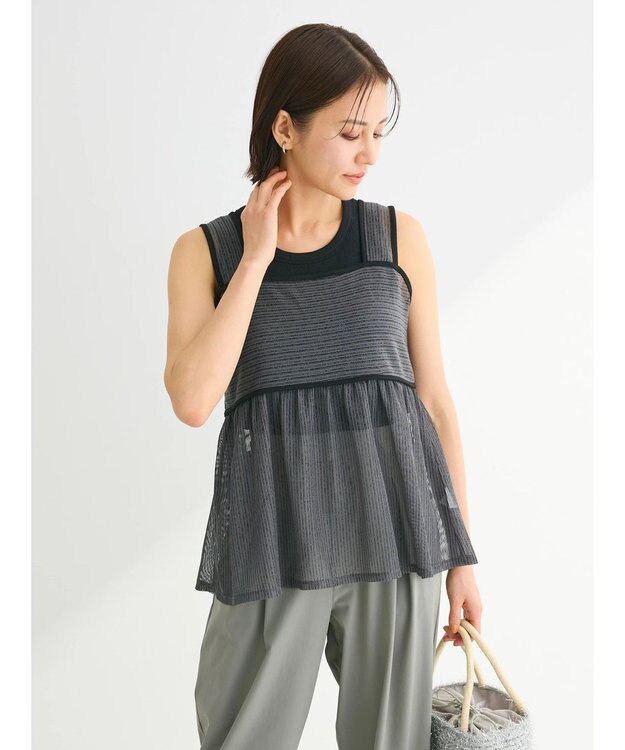 Green Parks シアーラメキャミビスチェ Gray