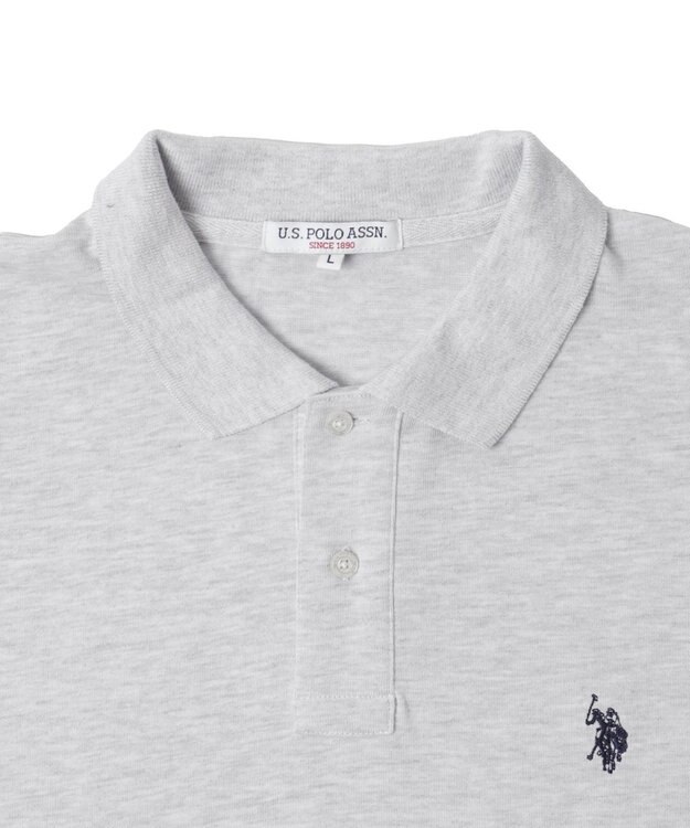 WEGO 【ユニセックス着用ITEM/MLサイズ展開】別注USPOLO　ヘビーウェイトポロT アッシュグレー