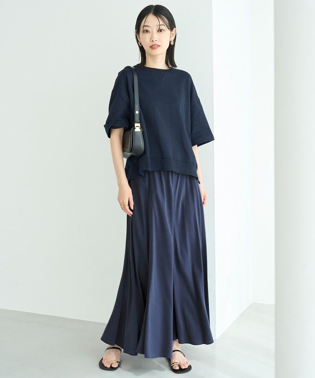 UNFILO L フィブリル ロングスカート ディープブルー