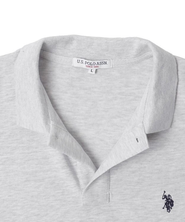 WEGO 【ユニセックス着用ITEM/MLサイズ展開】別注USPOLO　ヘビーウェイトポロT アッシュグレー