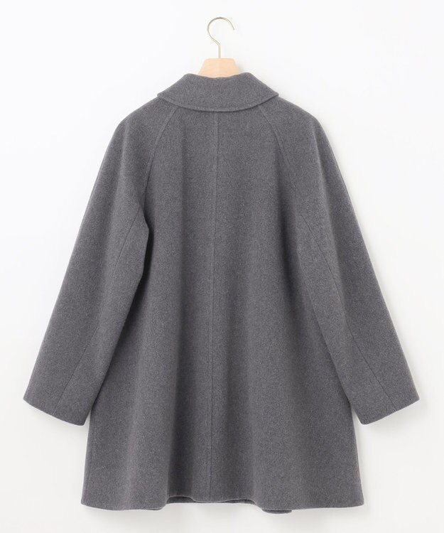 組曲 S ショートビーバー ステンカラー コート グレー系