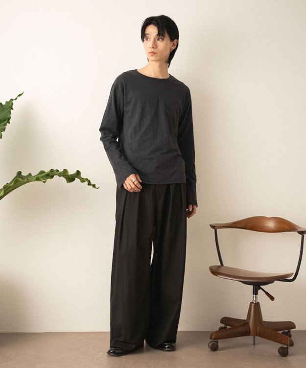 WEGO フレアスリーブT（LS） ブラック中濃色